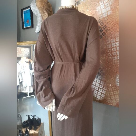 Zara Wool Blend Long Wrap Style Cardigan - Picture 4 of 16